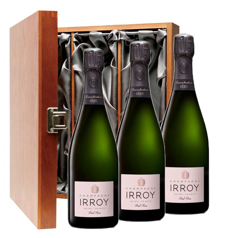 Irroy Brut Rose Champagne 75cl Three Bottle Luxury Gift Box